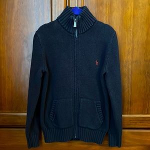 Polo Ralph Lauren zipper sweater. Color Navy; Size 6; Boys; Excellent condition.